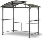 Leco - Profi-grillpavillon Mit Polycarbonat-dach, Anthrazit, 245 X 150 X 234 (l Xb X