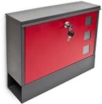 Relaxdays - Briefkasten Mit Zeitungfach, Hbt: 30 X 36 X 10 Cm, Metall, Mit 2