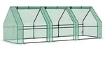 Gew&auml;chshaus Mit 3 Rollfenster, Pe-gitterfolie, Foliengew&auml;chshaus Aus Stahl,