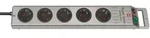 1153340115 Steckdosenleiste Mit Schalter 5fach Silber Schutzkontakt 1 St. -