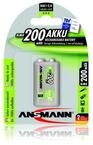 Ansmann - Akku 9v 200mah E-block Nimh 1,2v &ndash; 1000x Wiederaufladbar (1 St&uuml;ck)