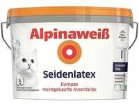 Alpina - Seidenlatex weiß 1 l seidenglänzend Latexfarbe Innenfarbe
