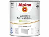Alpina - Heizkörperlack weiß 2 l weiß seidenmatt Lack Weißlack Acryllack