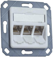 Metz Connect E-dat Modul 3 Port Upk Cat.6a, Reinwei&szlig; 1309131102-e