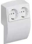 Hager Doppelsteckdose,sl 20051,reinwei&szlig; L22509010