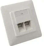 Digitus Z&aacute;suvka Profi Stp 2 Port, Cat5e Pod Omietku, Lsa, Biela