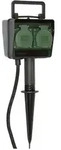 Gartensteckdose Mit Erdspie&szlig; Ip44 4-fach 1,4m H07rn-f 3g1,5