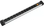 Bachmann - 330.103 Steckdosenleiste Mit Schalter Silber, Schwarz Schutzkontakt 1 St.
