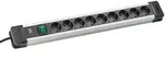 Bachmann - 330.102 Steckdosenleiste Mit Schalter Silber, Schwarz Schutzkontakt 1 St.
