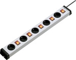 0202x00052301 Steckdosenleiste Mit Schalter 5fach Grau, Schwarz Schutzkontakt 1 St. -