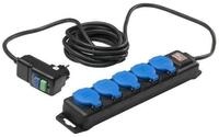 As-schwabe - 5-fach Verteilersteckdose Prcd Stecker 4,5m H07rn-f 3g1,5 Ip44