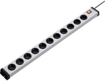 Ehmann - 0201x00112301 Steckdosenleiste Mit Schalter 11fach Grau Schutzkontakt 1 St.