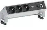 Bachmann 902.501 Steckdosenleiste 3fach Schwarz, Silber Schutzkontakt 1 St.