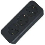Kopp - 120305001 Steckdosenleiste 3fach Schwarz Ohne Stecker 1 St.