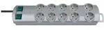 1153390120 Steckdosenleiste Mit Schalter 10fach Silber Schutzkontakt 1 St. -