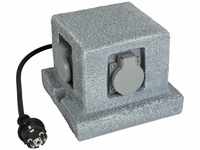 Steckdosen-Verteiler Granit 4 Steckdosen, 1,5 m Zuleitung Aussensteckdosen