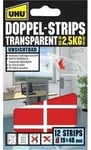 Uhu - Doppel Strips Transparent (12 Stk)