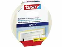 Tesa - Malerkreppband Classic 50 m x 19 mm beige Malerkrepp Kreppband Abdeckband