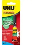 Uhu - Sekunden Alleskleber Geruchsfrei Superflex Gel 3 G Sekundenkleber