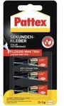 Sekundenkleber Mini Trio 3x1g - Pattex
