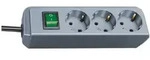 1152340015 Steckdosenleiste Mit Schalter 3fach Silber Schutzkontakt 1 St. -
