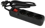Kopp - 129715009 Steckdosenleiste Mit Schalter 3fach Schwarz Schutzkontakt 1 St.