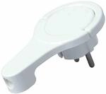 Winkelstecker Superflach Weiss
