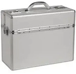 Alumaxx Pilotenkoffer Alpha 45100 Zahlenschloss 48x37,5x20cm Silber