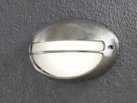 Konstsmide - Dimmbare Au&szlig;enwandleuchte Torino Oval, Aluminium / Acrylglas Opal