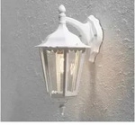 Au&szlig;enwandleuchte Firenze, 6-strebig, E27, Aluminium Wei&szlig;, H&ouml;he 45cm