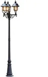 Stra&szlig;enlaterne Parma Kandelaber Im Landhausstil, Schwarz-silber, H&ouml;he 218cm