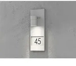 Konstsmide - Gro&szlig;e Hausnummernleuchte Modena, Au&szlig;enwandleuchte Downlight, Grau