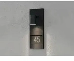 Konstsmide - Gro&szlig;e Hausnummernleuchte Modena, Au&szlig;enwandleuchte Downlight, Schwarz