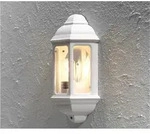 Konstsmide - Au&szlig;en Wandlaterne Cagliari, Halbschale Im Landhausstil, Wei&szlig;, H&ouml;he
