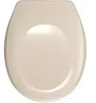 Wenko - Wc-sitz Bergamo Beige, Beige, Duroplast Beige , Edelstahl Rostfrei Silber