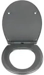 Premium Wc-sitz Samos Grau, Aus Antibakteriellem Duroplast Mit Absenkautomatik, Grau,