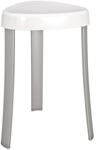 Hocker Corrente Wei&szlig;, Badhocker, Wei&szlig;, Kunststoff Wei&szlig;, Aluminium Aluminium, Gummi