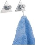 Wenko - Wandhaken Triangolo Edelstahl Matt, Chrom, 2er-set Handtuchhaken