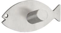 Wenko - Wandhaken Fish Edelstahl, Chrom, 2er-set Handtuchhaken