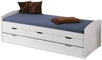 Ulli Bett 90 X 190 Cm Mit 1 Ausziehbett, 3 Schubladen, Inkl. 1 Lattenrost Wei&szlig;.