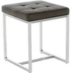 Edelstahl Sitzhocker Barci Braun