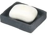 Wenko Seifenschale Slate Rock, Schieferoptik, Schwarz, Polyresin Anthrazit
