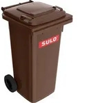 Sulo - M&uuml;llgro&szlig;beh&auml;lter 120 L Hdpe Braun Fahrbar, Nach En 840