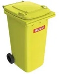Sulo - M&uuml;llgro&szlig;beh&auml;lter 240 L Hdpe Gelb Fahrbar, Nach En 840