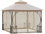 Outsunny Pavillon Gartenpavillon Partyzelt Gartenzelt Festzelt Doppeldach 3x3m