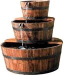 Garten-wasserfall 3 Holzf&auml;sser Ubbink