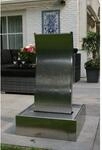 Wasserfall Genova, Edelstahl, Sockel H20x60x60cm, H100x40x12