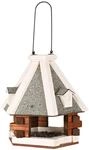 Natura Futterhaus Zum H&auml;ngen &Oslash; 36 35 Cm Dunkelbraun/wei&szlig;