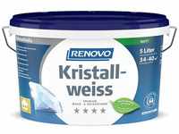 Renovo - Premium Wand- und Deckenfarbe Kristallweiss matt 5,0 Ltr.