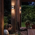 Philips Grass Wandleuchte Au&szlig;en (anthrazit) Warmwei&szlig;es Licht